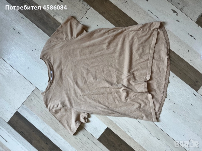 Бежова тениска, размер S, снимка 1