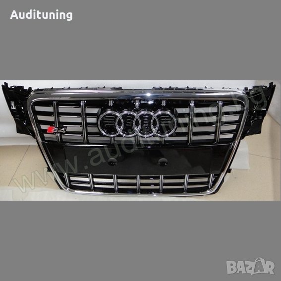 Решетка за Ауди Audi A4-S4 б8 b8 2009 2010 2011 черна хром, снимка 1