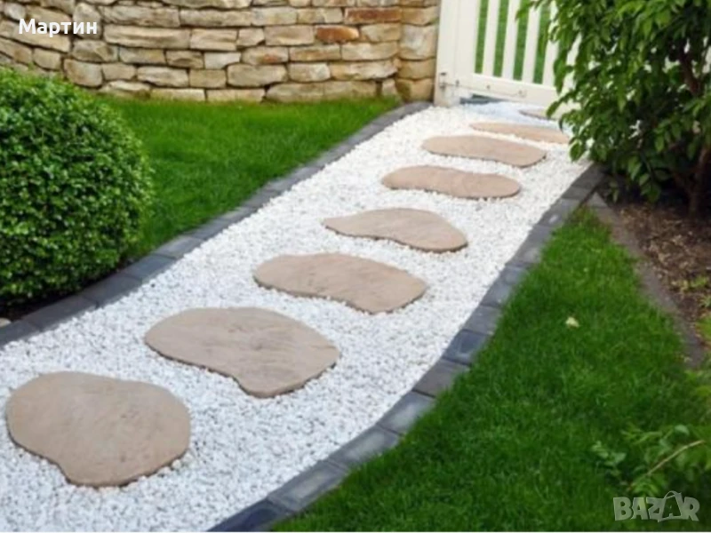 Чакъл от бял камък за украса и декорация, снимка 1