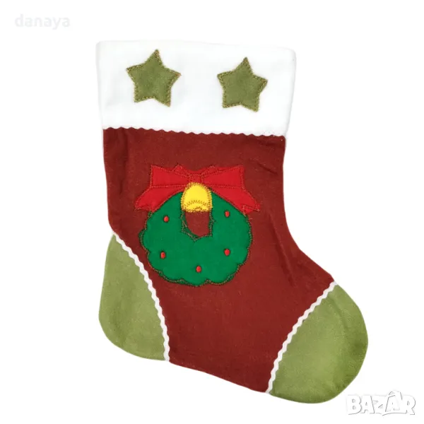 5455 Декоративен коледен чорап за подаръци, снимка 1