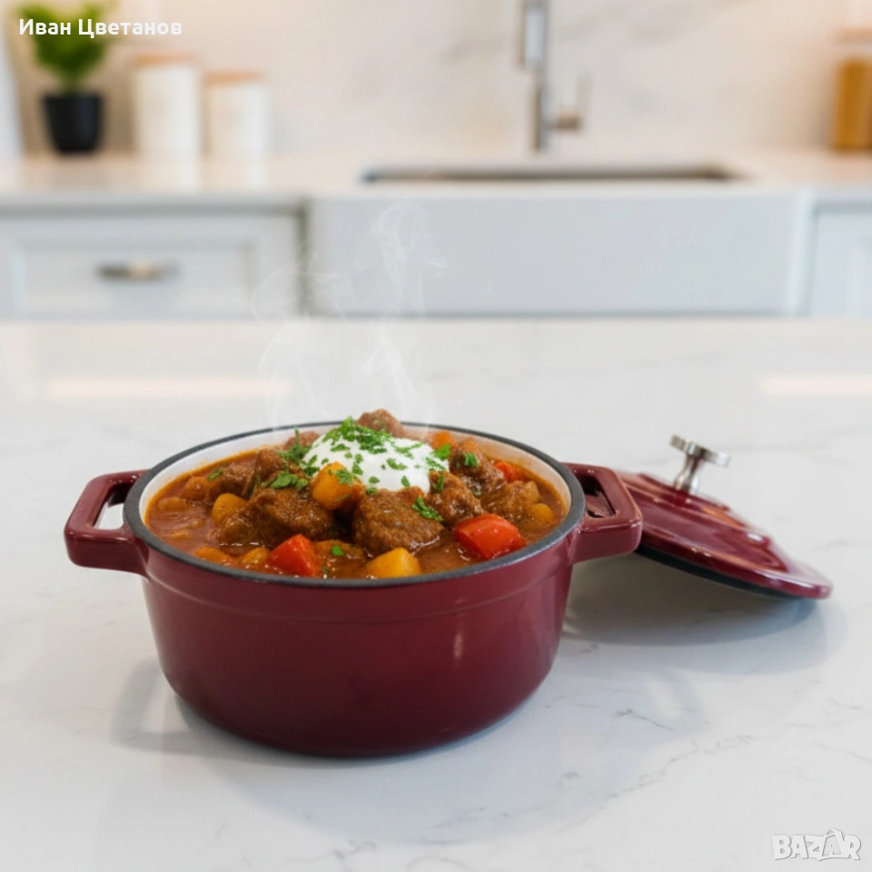 Michelino Мини чугунена тенджера 10 см – компактен съд за сосове и индивидуални порции, снимка 1