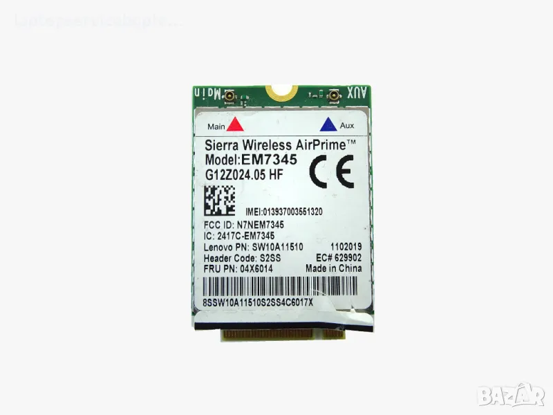 AirPrime EM7345 Sierra Wireless WWAN 4G LTE Wireless Карта Lenovo 04X6014, снимка 1