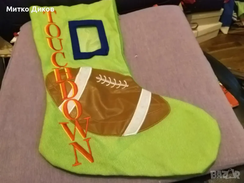 НФЛ Touchdown американски футбол коледен ботуш нов, снимка 1