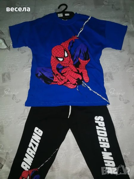 комплект спайдермен, памучна фанелка и панталон, снимка 1