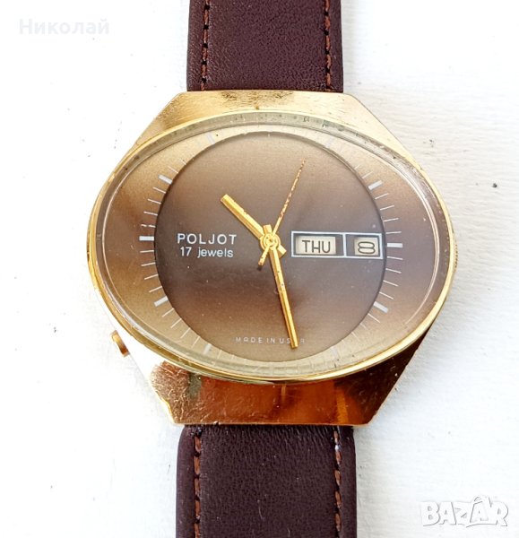 Poljot cal. 2628H 17 j (стадион) - руски механичен часовник , снимка 1