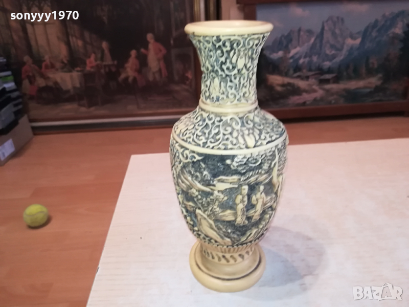 СТАРА ТЕЖКА ВАЗА ОТ ФРАНЦИЯ 1403241440, снимка 1