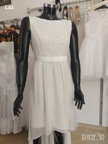 официална сватбена бяла рокля за подписване или кръщене, снимка 1