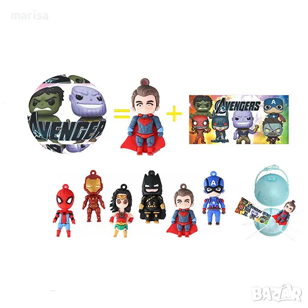 Топка с фигурка Avengers изненада-201834887, снимка 1