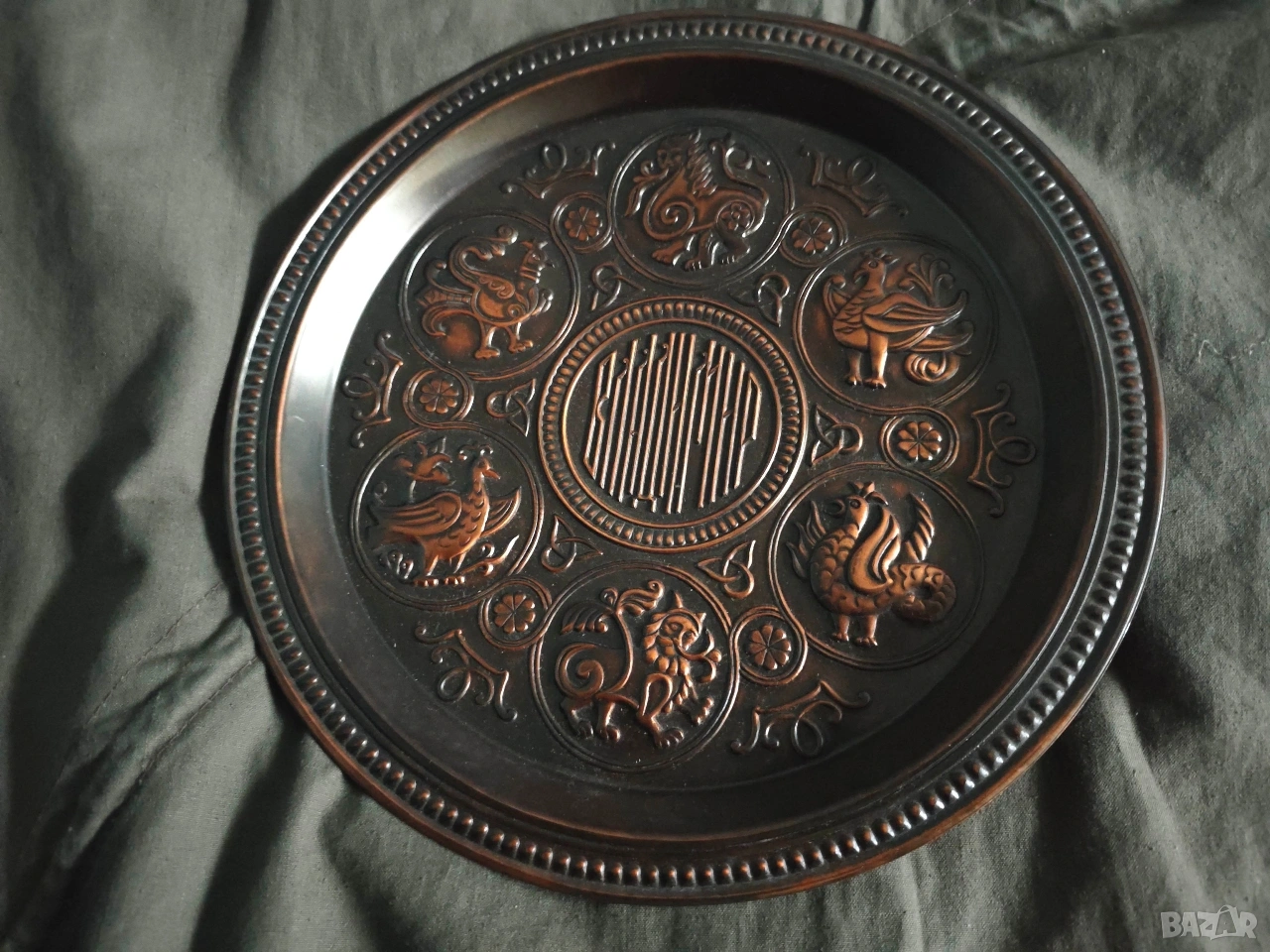 Медна чиния за стена " Владимир" СССР, снимка 1