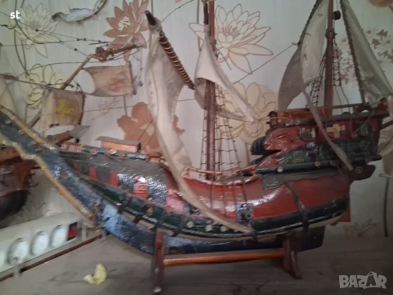 Макети дървени кораби 3бр ръчно изработени, снимка 1