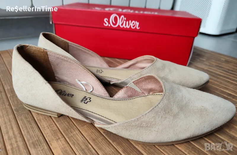 Обувки s. Oliver , естествен велур 38 номер , снимка 1