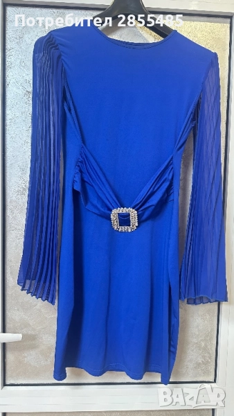Синя рокля еластична, снимка 1
