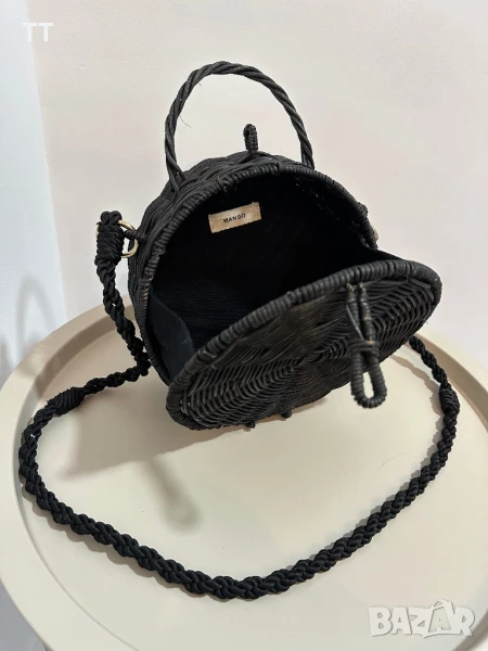 Дамска черна чанта на манго, снимка 1