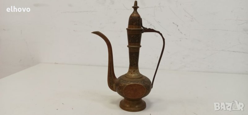 Индийски месингов чайник, снимка 1