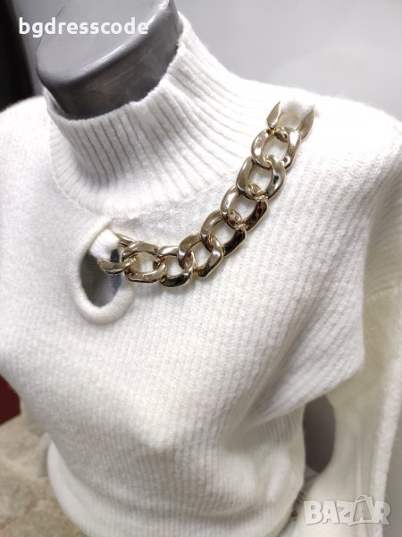 Бяла ефектна блуза , снимка 1