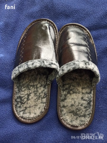 Мъжки кожени чехли - 41номер, снимка 1