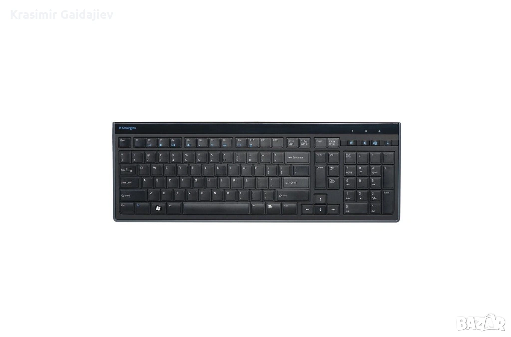 Kensington Advance Fit™ K72357DE Плоска клавиатура с пълен размер (DE), QWERTZ версия, снимка 1