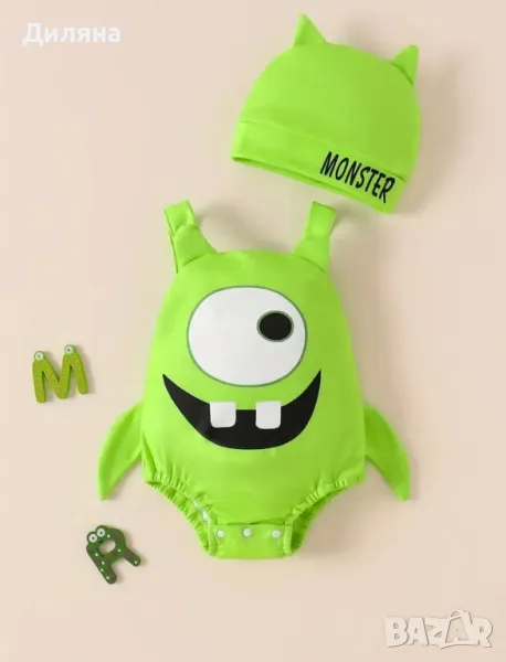 бебешко боди Monster с шапка /Halloween , снимка 1