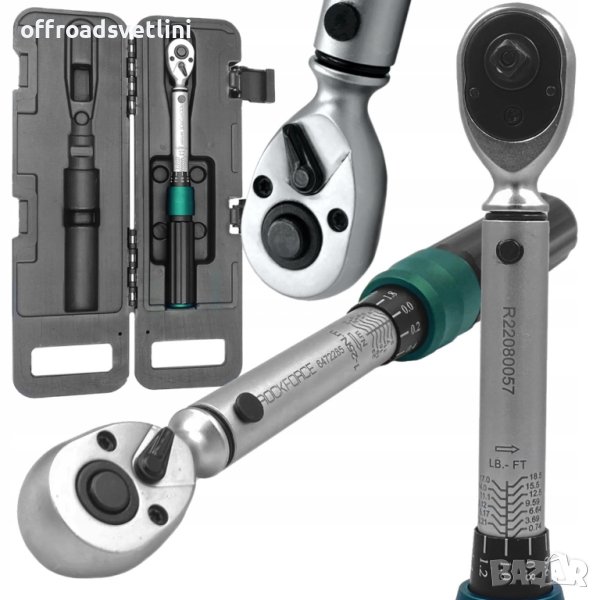 КЛЮЧ ДИНАМОМЕТРИЧЕН 1/4“ 1-25NM RockForce RF-6472285 с бърза фиксация, снимка 1