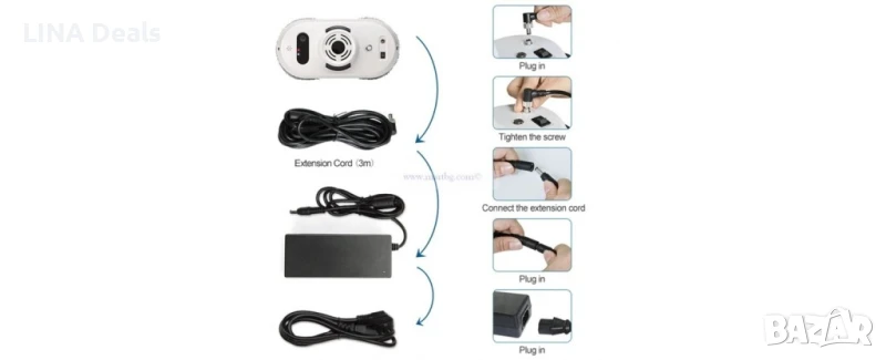 🤖 Робот за почистване на прозорци с дистанционно управление, снимка 1