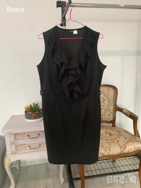 Елегантна черна рокля в размер XL, снимка 1