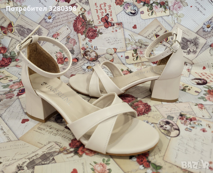 Дамски сандалети, обувки на квадратен ток модел: 728016 ТЕN, снимка 1