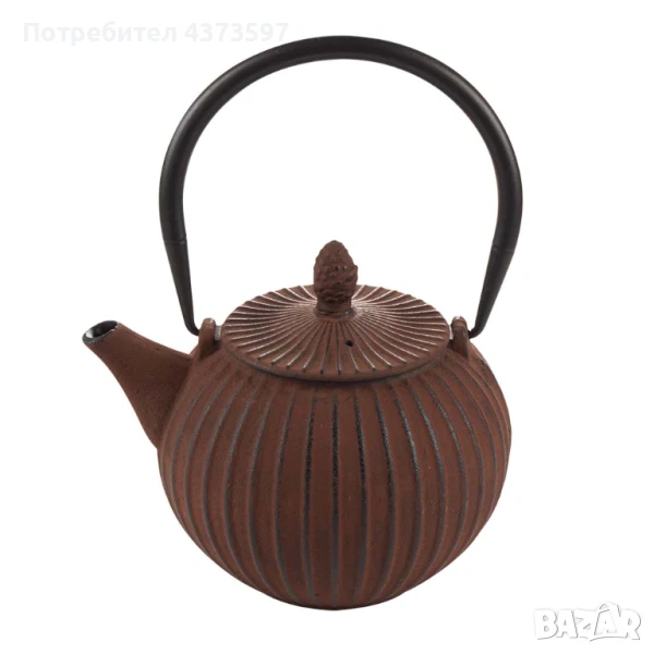 Чайник чугунен с цедка Luigi Ferrero FR-8385R 850ml, червен, снимка 1