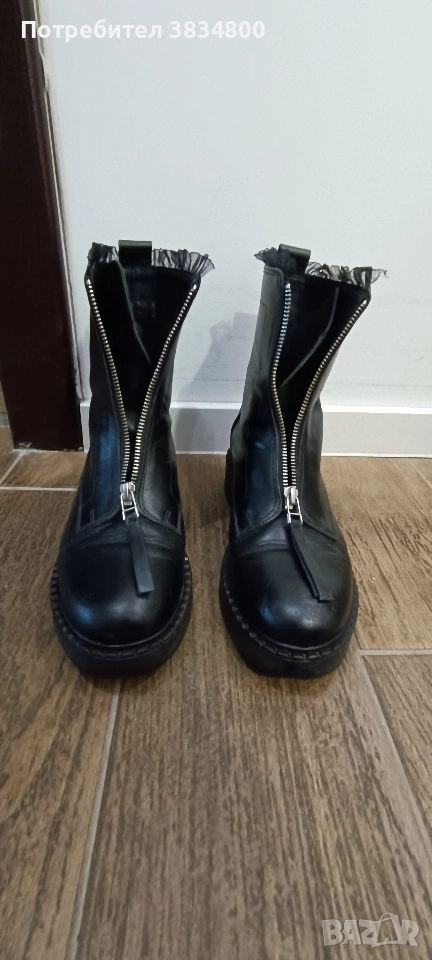 Дамски черни боти Bianki, снимка 1
