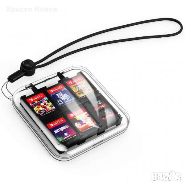 Nintendo Switch Кутия за Съхранение на 12 карти за игри Прозрачна -2 вида Нинтендо Органайзер Кейс, снимка 1