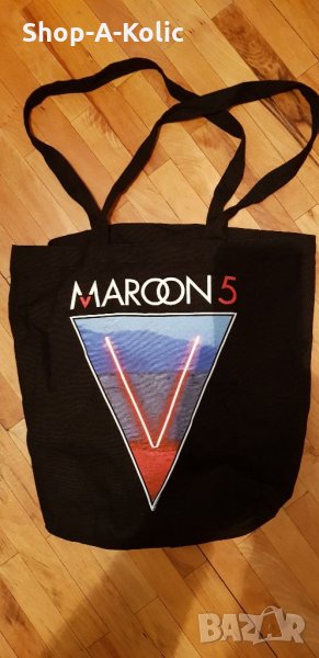 MAROON 5 Black Canvas Tote Bag, снимка 1