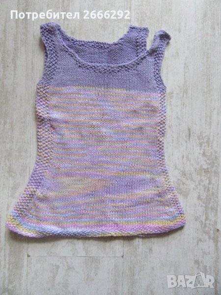 Плетена памучна детска рокля, снимка 1