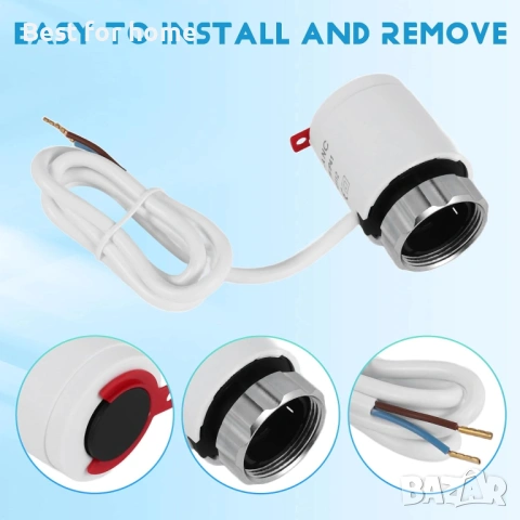 230V нормално затворен NC M30x1.5mm електрически термозадвижващ механизъм за подово отопление , снимка 7 - Друга електроника - 54189787