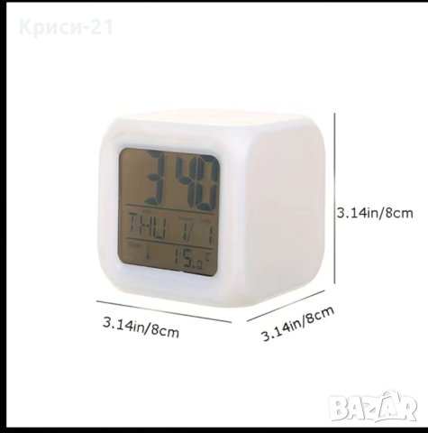 LED часовник КУБ час,дата,температура, снимка 4 - Други стоки за дома - 42292348