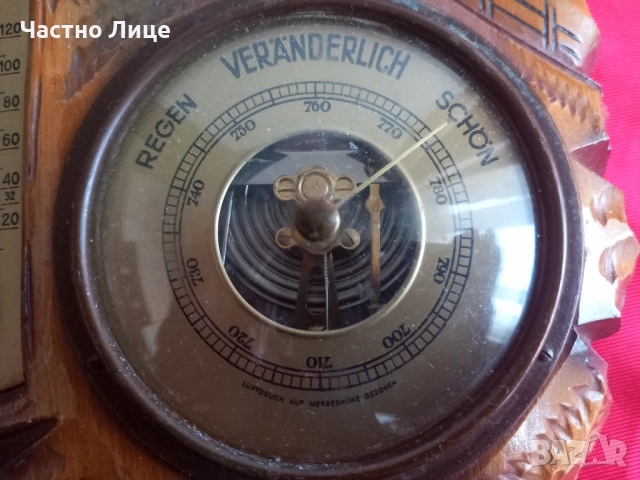 ШВАРЦВАЛД Стар Немски Барометър , снимка 3 - Антикварни и старинни предмети - 52845132