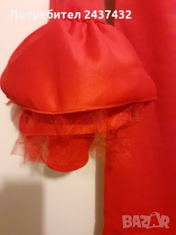 Червена рокля-испански тип, снимка 2 - Рокли - 31254603