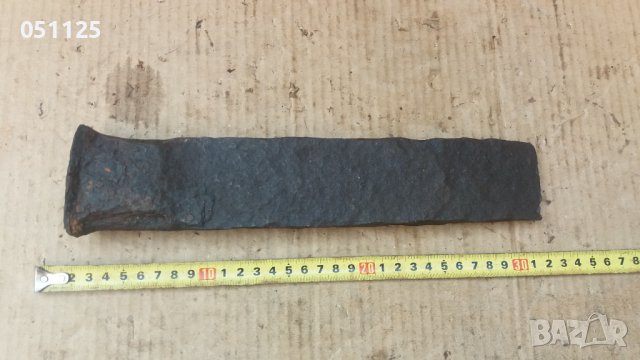масивна кована кама, клин секач, снимка 3 - Антикварни и старинни предмети - 37757670