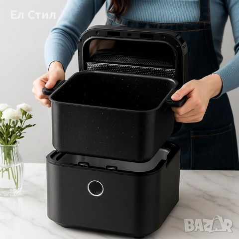 Midea DualTaste Air Fryer MF-CY75C2 – 7L капацитет, JuicyLock технология, снимка 6 - Уреди за готвене на пара - 53879851
