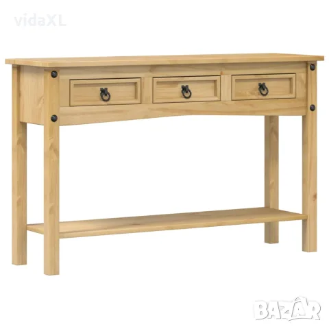 vidaXL Конзолна маса "Corona" 114x34,5x73 см Масивна дървесина, бор, снимка 1 - Маси - 56147389