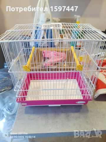 Клетка, Ferplast, пластмаса\метал, 39 x 26 x 37 см, лилаво