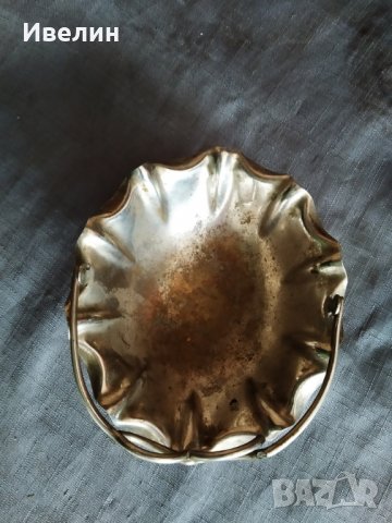 посребрена метална купичка арт деко, снимка 3 - Антикварни и старинни предмети - 29584359