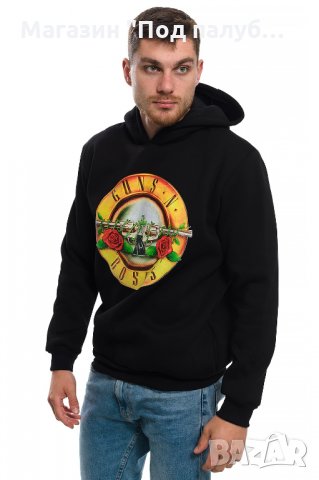 Нов мъжки суичър с логото на музикалната група GUNS N'ROSES, снимка 7 - Суичъри - 27532429