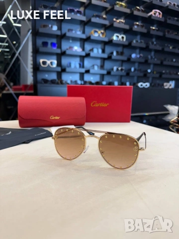 CARTIER 💎 Дамски Слънчеви Очила , снимка 7 - Слънчеви и диоптрични очила - 53289210