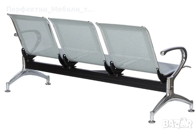 3-местна метална пейка за чакалня,за коридор,посетителска пейка за коридор, снимка 2 - Столове за офис - 47705631
