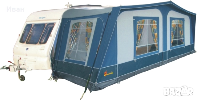 Форселт за каравана Pyramid Tuscany + анекс +вътрешна палатка. Размер 900см(885-910)см земя-земя, снимка 2 - Палатки - 51824299