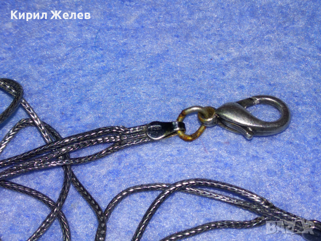 МАРКОВО НЕЖНО ТРОЙНО СРЕБЪРНО КОЛИЕ СРЕБРО 925 с БЯЛА ПОЗЛАТА / Закопчалката НЕ е Сребърна! 43808, снимка 14 - Колиета, медальони, синджири - 44664323