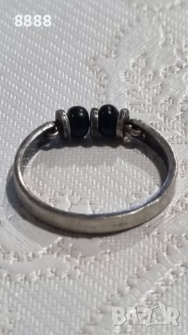 Vintage сребърен пръстен 925 проба , снимка 5 - Пръстени - 44217082