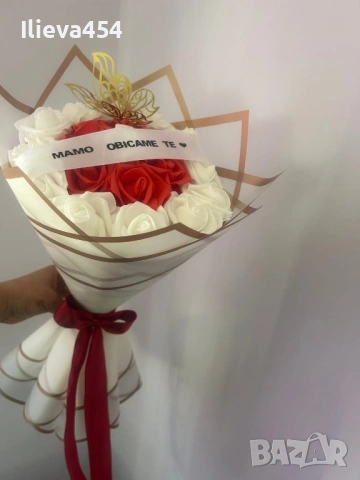 Букети от вечни рози, снимка 4 - Ръчно изработени сувенири - 53228929