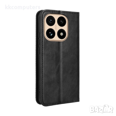 Кожен Ретро Калъф за Xiaomi 15T -Магнитно затваряне, Държач за Карти и Стойка, вкл. Протектор, 4 Цвя, снимка 13 - Калъфи, кейсове - 52390772