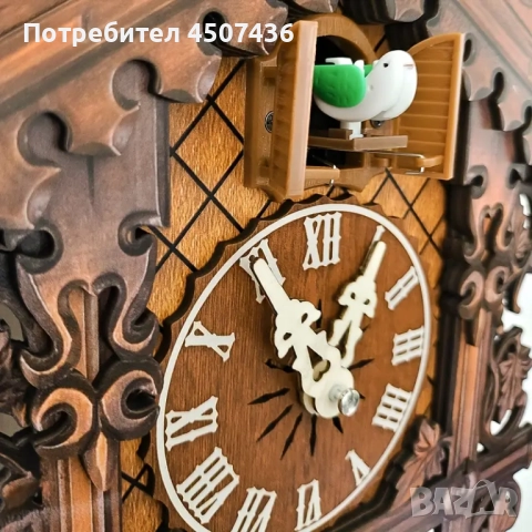 Стенен дървен часовник с кукувица, традиционна дървена къща,ръчно изработен,Шале Европейски стил , снимка 5 - Стенни часовници - 52370303