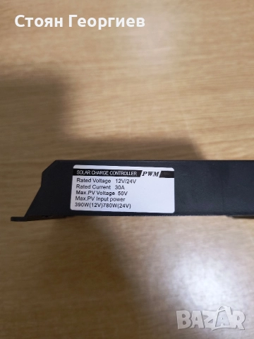 PWM контролер за соларен заряд 12/24V, 30A, снимка 2 - Друга електроника - 52807035